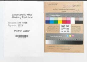 Entnazifizierung Walter Pfeiffer , geb. 10.05.1908 (Betriebsleiter)