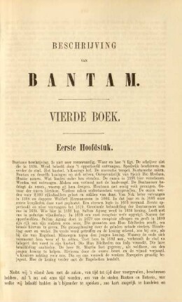 Eerste hoofdstuk. Bantams beschrijving. ...