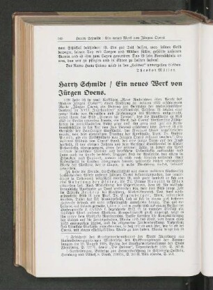 Harry Schmidt / Ein neues Werk von Jürgen Ovens