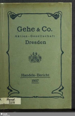 1907: Handelsbericht