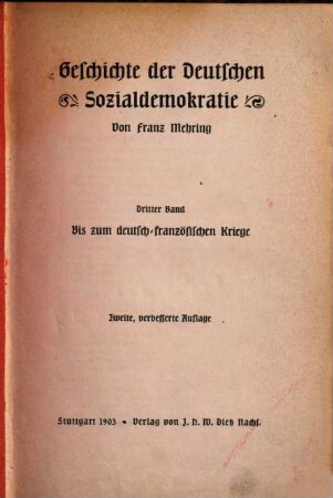 Geschichte der deutschen Sozialdemokratie, 3