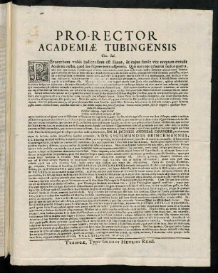 Pro-Rector Academiae Tubingensis Civ. Sal.