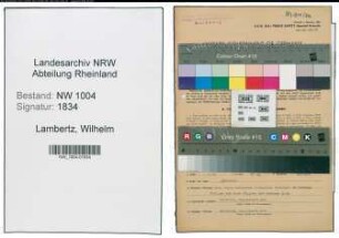 Entnazifizierung Wilhelm Lambertz , geb. 21.02.1891 (Kassenbote)