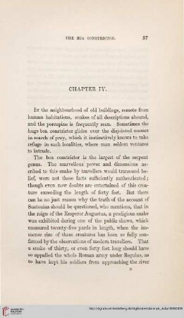 Chapter IV: The Boa Constrictor – Porcupines Found in Old Buildings