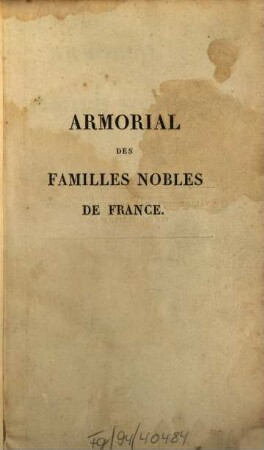 Armorial des familles nobles de France