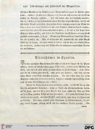 Alterthümer in Egypten