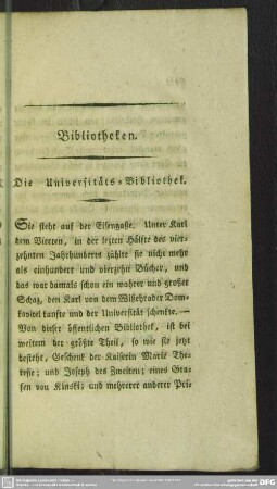 Bibliotheken