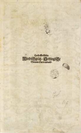 Hoch-Gräfliche Windischgrätz-Oettingische Stamm-Verwandnüß.
