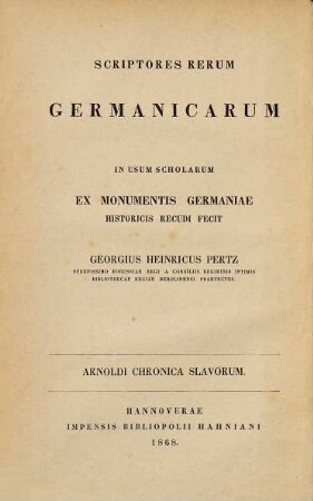 Arnoldi chronica Slavorum