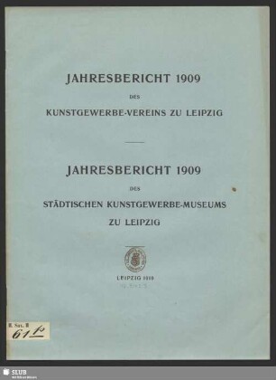 1909(1910): Jahresbericht