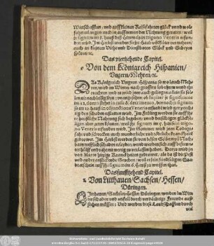 Das funfftzehend Capitel. ♑︎ Von Litthauen/ Sachsen/ Hessen/ Düringen.