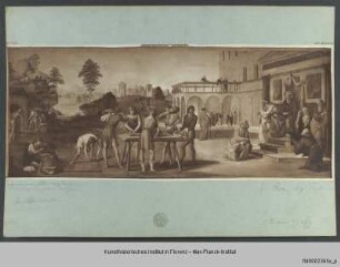 Cassonetafeln mit Szenen einer Heiligenlegende (Josephsgeschichte?)