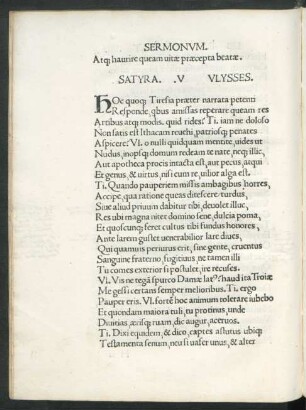 Satyra. .V Ulysses.