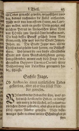 Sechste Frage.