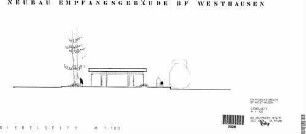 Westhausen: Neubau EG - Ansicht Giebelseite Empfangsgeb.