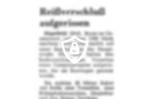 Reißverschluß aufgerissen