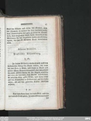 Vierter Abschnitt. Praktische Abhandlung.