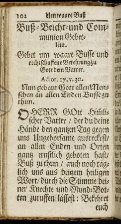 [4.] Buß- Beicht- und Communion Gebetlein.