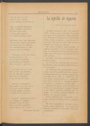 La cajetilla de cigarros : (Episodio de la guerra del Pacífico)