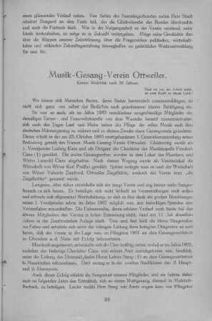 Musik-Gesang-Verein Ottweiler.