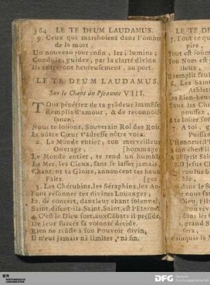 Le Te Deum Laudamus.
