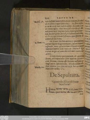 De Sepultura.