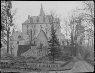 Neuhausen. Schloß Purschenstein. Rückansicht vom Park