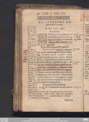 De Legitima Adgnatorum tutela. Titulus XV.
