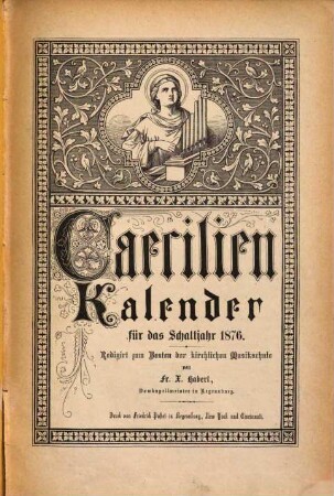 Caecilien-Kalender : für das Jahr. 1, [1.] 1876