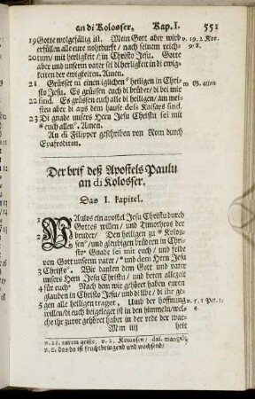 Der brif deß Apostels Paulu an di Kolosser.