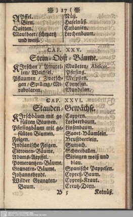 Cap. XXVI. Stauden-Gewächse