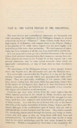 Part II. The native peoples of the Philippines