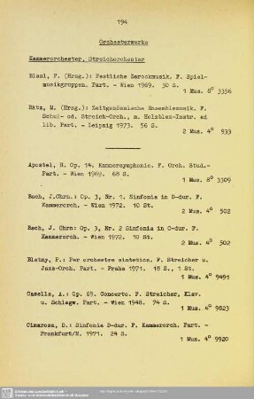 Orchesterwerke