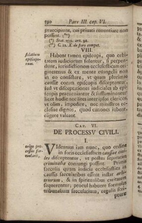 Cap. VI. De Processu Civili. - Cap. X. De Processu Inquisitionis.