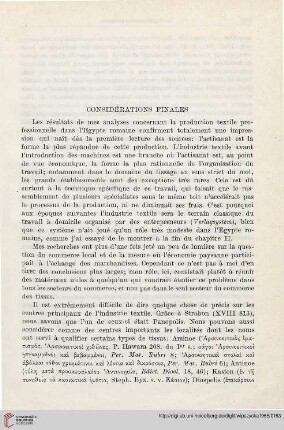 Considérations finales