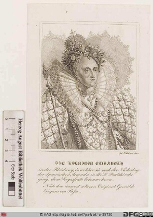 Bildnis Elisabeth (Elizabeth) I., Königin von England (reg. 1558-1603)