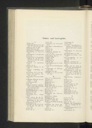 Namen- und Sachregister.