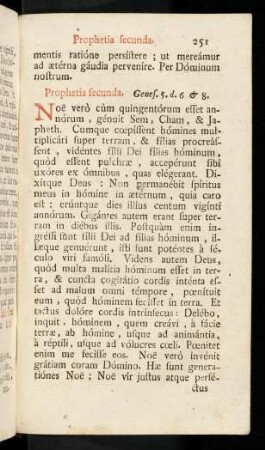 251-255, Sabbato sancto. Prophetia secunda