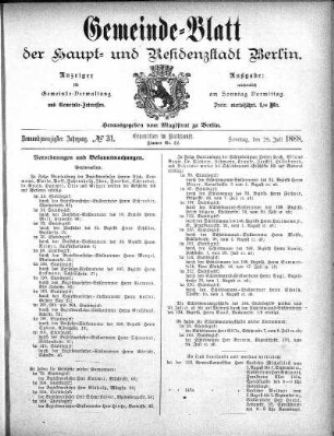 1888,31: No. 31, 29. Juli 1888