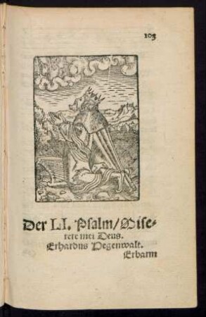 Der LI. Psalm/ Miserere mei Deus. Erhardus Hegenwalt.
