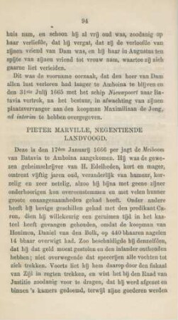 Pieter Marville, negentiende landvoogd