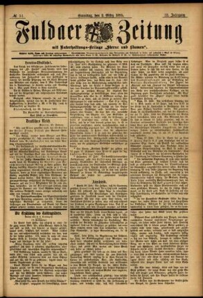 Ausgabe vom Samstag, den 02. März 1895.