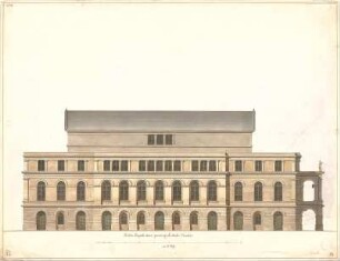 Métivier, Jean Baptiste; Theater einer Provinzstadt - Aufriss