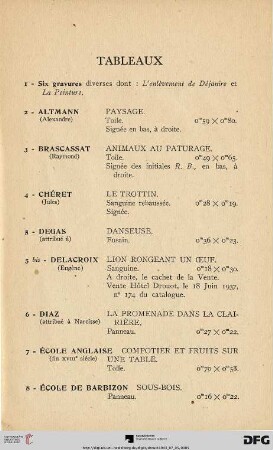 Tableaux (Nr. 1-46)