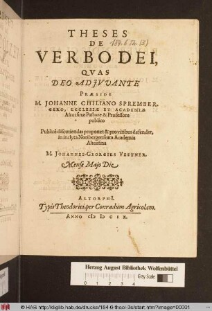 Theses De Verbo Dei