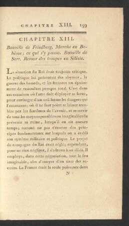 Chapitre XIII. Bataille de Friedberg. Marche en Bohéme; ce qui s'y passa ...
