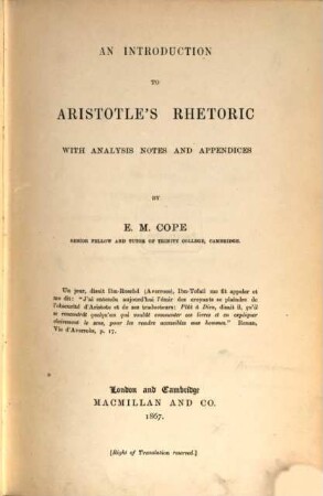 An introduction to Aristotle's Rhetoric