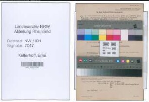 Entnazifizierung Erna Kellerhoff , geb. 07.02.1911 ()