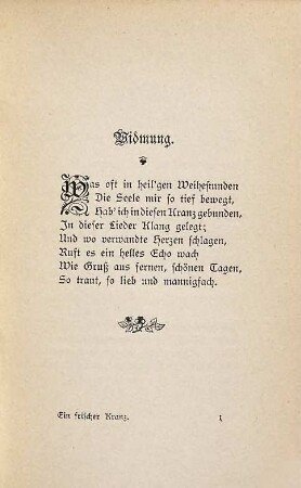Ein frischer Kranz : Gedichte