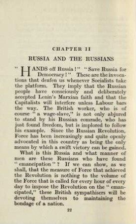 Chapter II Russia and the Russians